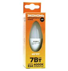 Лампа светодиодная СТАРТ ECO LED Candle E14, 7W 30, теплый свет