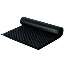 Коврик OfficeClean 40x60 см влаговпитывающий, ворсовый, ребристый, чёрный