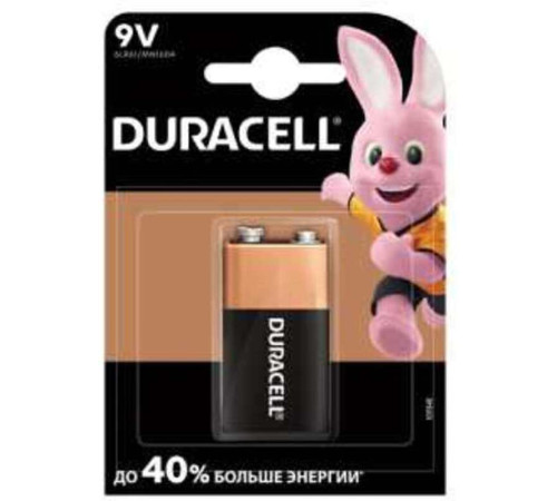Батарейки DURACELL 6LR61 BASIC 9V (1 шт/уп)