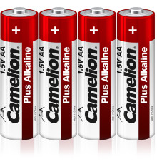 Батарейка CAMELION Plus Alkaline, AA, 1.5V, 4 шт в плёнке