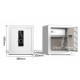 Сейф LockSworth биометрический + электронный замок + ключ, 450х380х320 мм, 20,7 кг, белый