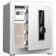 Сейф LockSworth биометрический + электронный замок + ключ, 450х380х320 мм, 20,7 кг, белый
