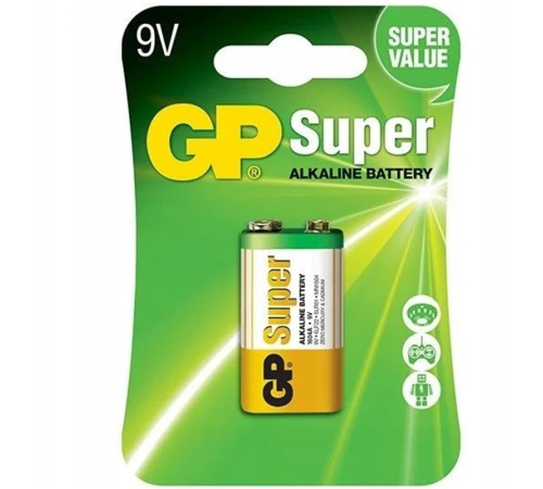 Батарейки GP "Super" 1604A BC1, крона, 1шт/уп