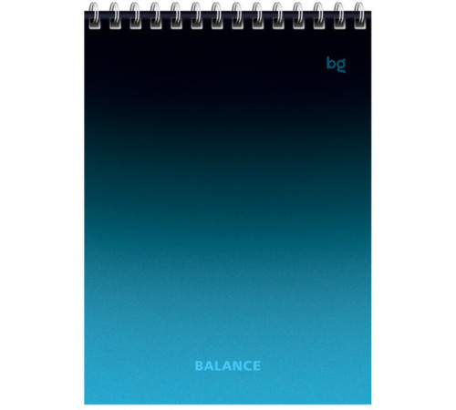 Блокнот BG "Моноколор. Баланс" на спирали, А5, 40 листов в клетку