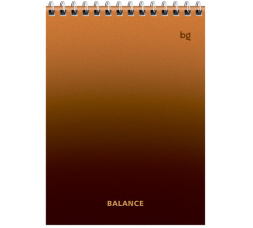 Блокнот BG "Моноколор. Баланс" на спирали, А5, 40 листов в клетку