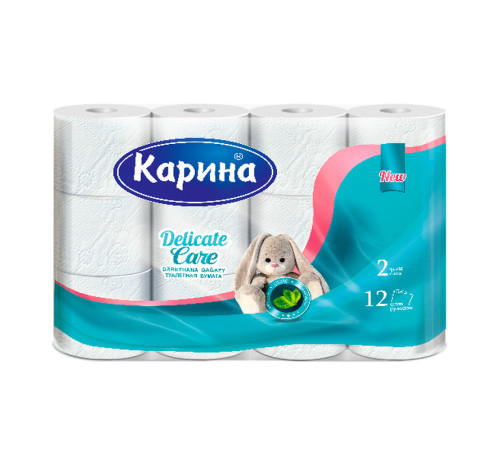 Бумага туалетная "Delicate Care", 2-х слойная, 12 рулонов в упаковке Бумага туалетная "Delicate Care", 2-х слойная, 12 рулонов в упаковке