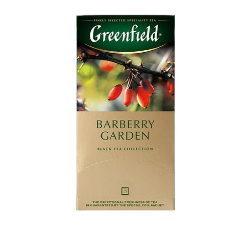 Чай Greenfield Barberry Garden черный с барбарисом, 25 пакетиков