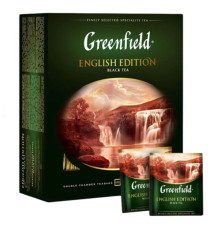 Чай Greenfield English Edition черный цейлонский, 100 пакетиков
