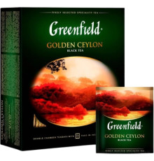 Чай Greenfield Golden Ceylon черный цейлонский, 100 пакетиков
