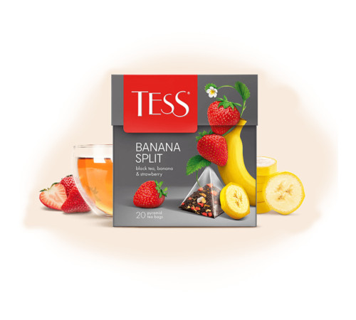 Чай Tess "Banana Split" черный фруктовый,  20 пакетиков 