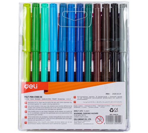 Фломастеры Deli "ColoRun", 24 цвета Фломастеры Deli "ColoRun", 24 цвета