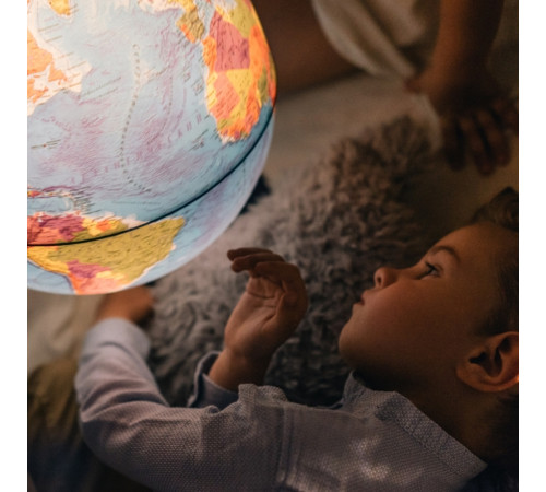 Глобус политический Globen, 25 см, интерактивный, c подсветкой + очки, на круглой подставке