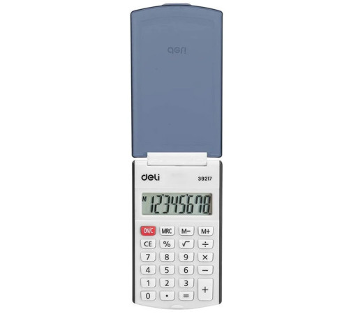 Калькулятор карманный DELI "39217" 8-разрядный, 105х63х15 мм, черный
