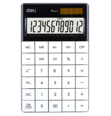 Калькулятор настольный DELI "1589" 12 разрядный, 166х104х15 мм, белый