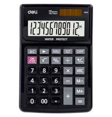 Калькулятор настольный DELI "М04031" 12 разрядный, 150х128х42 мм, черный