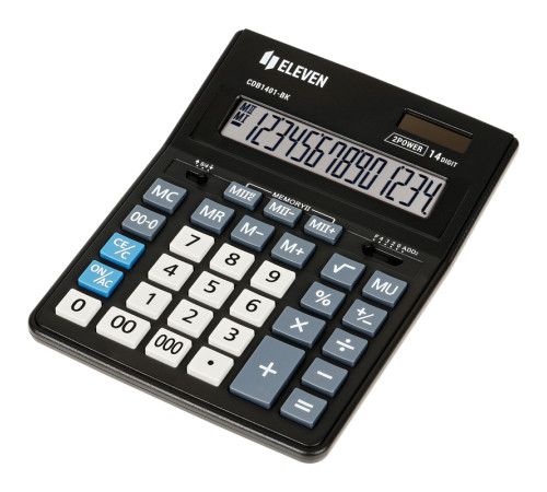 Калькулятор настольный Eleven Business Line CDB1401-BK, 14 разрядов, 155х205х35мм, черный
