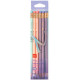 Карандаш DELI "Macaron" C025, НВ, шестигранный корпус, с ластиком, ассорти