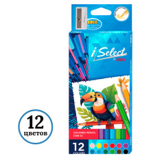 Карандаши цветные Deli " i Select", 12 цветов, картон