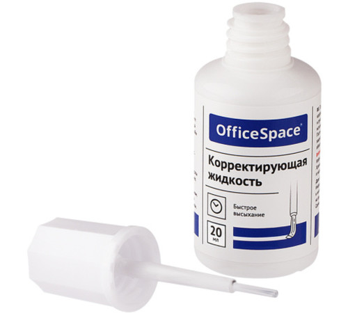 Корректирующая жидкость OfficeSpace на химической основе, 20 мл. Корректирующая жидкость OfficeSpace на химической основе, 20 мл.