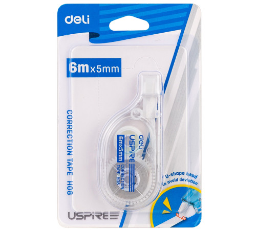 Корректирующий роллер DELI,  5 мм х 6 м, ассорти