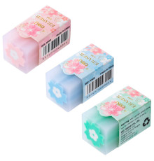 Ластик DELI "Cherry Blossom", ассорти (20х20х38 мм)