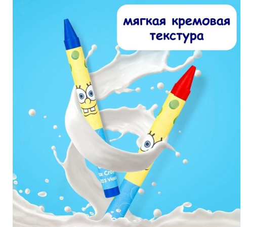 Мелки восковые Deli "SpongeBob", 10 цветов, картон Мелки восковые Deli "SpongeBob", 10 цветов, картон