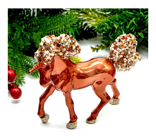 Набор ёлочных игрушек "Бронзовый Единорог",  15х11см, 2шт/уп
