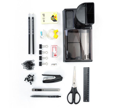 Настольный набор DELI "E38254", 16 предметов, черный