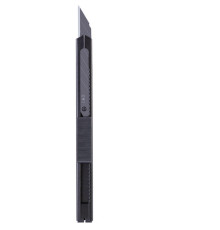 Нож канцелярский DELI, 9 мм, металлический корпус, черное лезвие