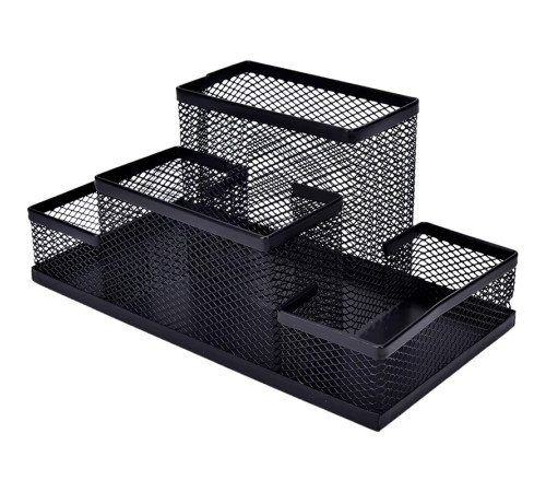 Органайзер BASY металлический на 4 отделения, 205х105х95 мм, черный