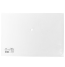 Папка-конверт на кнопке Deli, А4, 0,20 мм, прозрачная