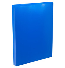 Папка на 4-х кольцах Silwerhof, пластиковая, 500 мкм, корешок 30 мм, синяя