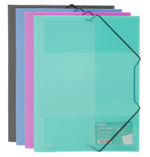 Папка на резинках DELI, A4 пластиковая, ассорти