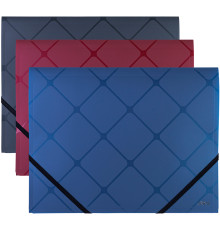 Папка на резинках DELI "Cube", A4 пластиковая, ассорти