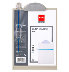 Папка-планшет DELI А4,  пластиковая, с подставкой, серая