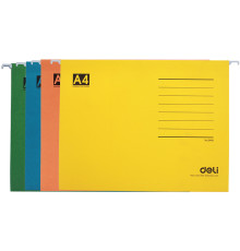 Папка подвесная Deli, А4, ассорти