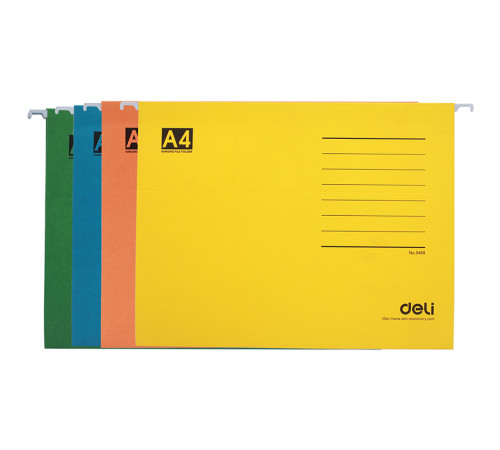Папка подвесная Deli, А4, ассорти