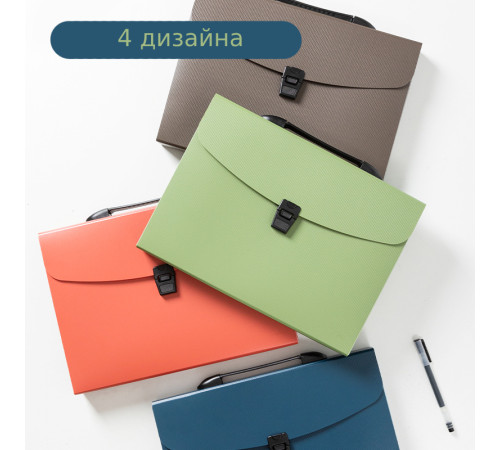 Папка-портфель DELI, А4, 13 отделений, 0,75 мм,  ассорти 