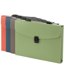 Папка-портфель DELI, А4, 13 отделений, 0,75 мм,  ассорти 