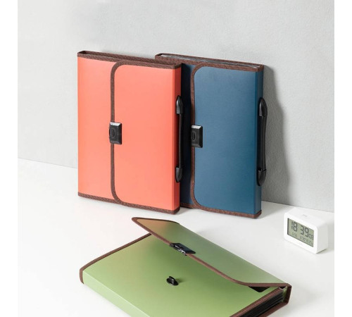 Папка-портфель DELI, А4, 13 отделений, 0,75 мм, ассорти