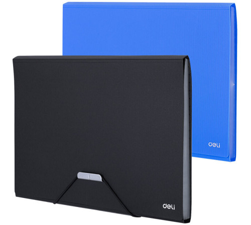 Папка-портфель DELI, на резинке 7 отделений, ассорти