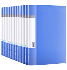 Папка с боковым зажимом Deli, внутренний карман, А4, синяя