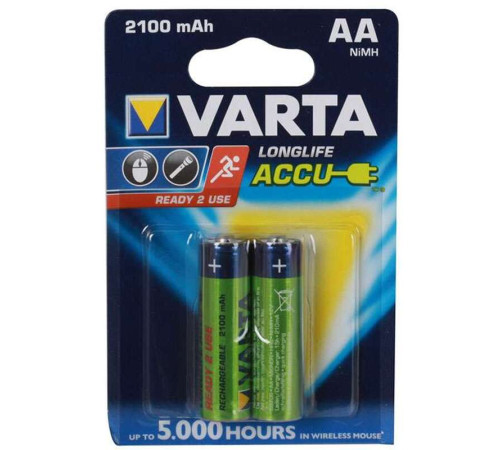 Аккумулятор Varta АА (пальчиковые) 2100 mAh (2 шт/упак)