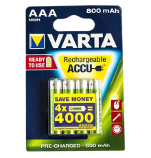Аккумулятор Varta ААА (мизинчиковые) 800 mAh (4 шт/упак)