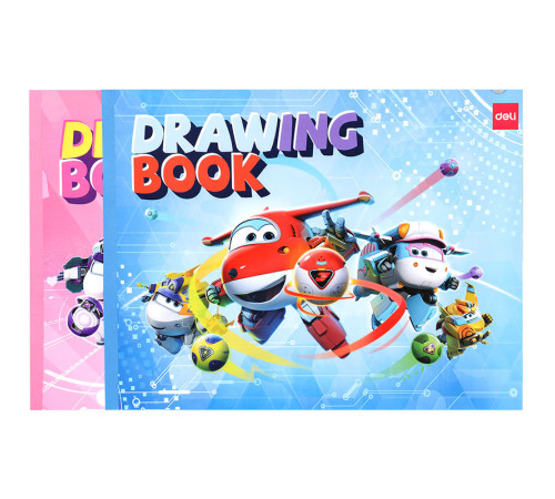 Альбом для рисования DELI, А4., 20 л., офсет, склейка, 100 г/кв.м., ассорти