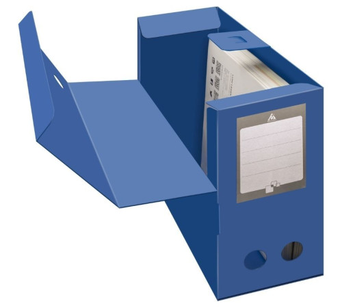 Архивный короб БЮРОКРАТ, 330x100x245 мм, пластик, синий