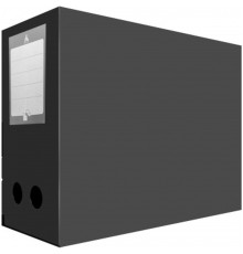 Архивный короб Бюрократ, вырубная застежка, 330x80x245 мм, 800 мкм, пластик, черная