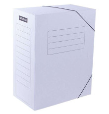Архивный короб OfficeSpace на резинках, 235x150x325 мм, микрогофрокартон, белый