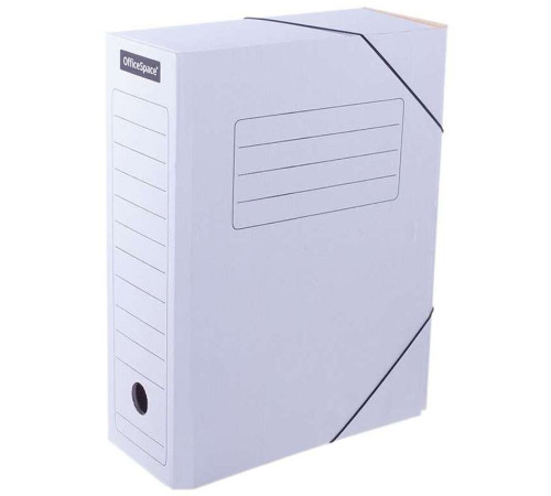 Архивный короб OfficeSpace на резинках, 250x75x320 мм, микрогофрокартон, белый