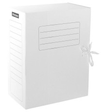 Архивный короб OfficeSpace на завязках, 235x150x325 мм, микрогофрокартон, белый